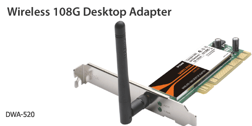 D-Link Wireless 108G Desktop Adapter DWA-520